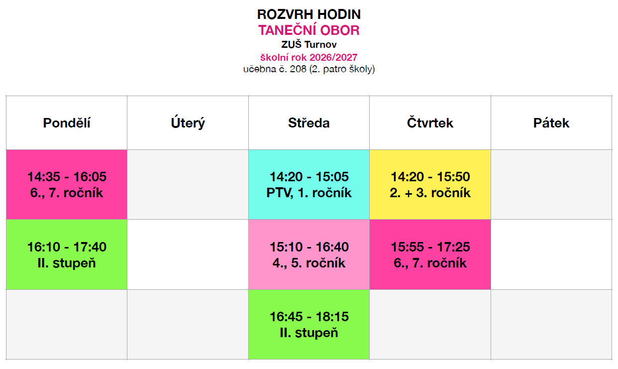 Rozvrh TO