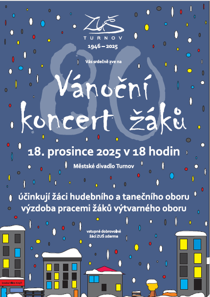 Vánoční koncert žáků 18.12. v Městském divadle